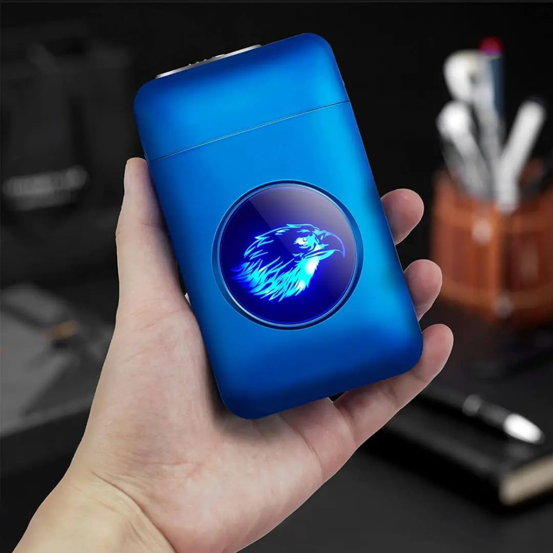 Cigarette Case With LED USB Windproof Lighter